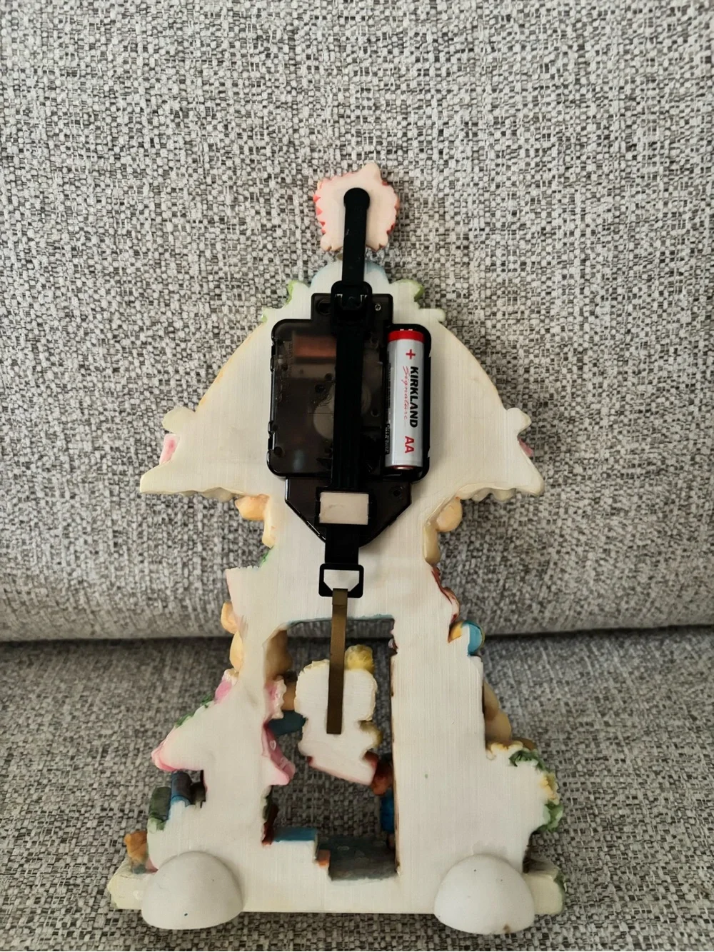 Vintage  Pastel Piglet Table Clock - Yellow & Pink